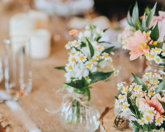 Soft pink, Ivory & Jute