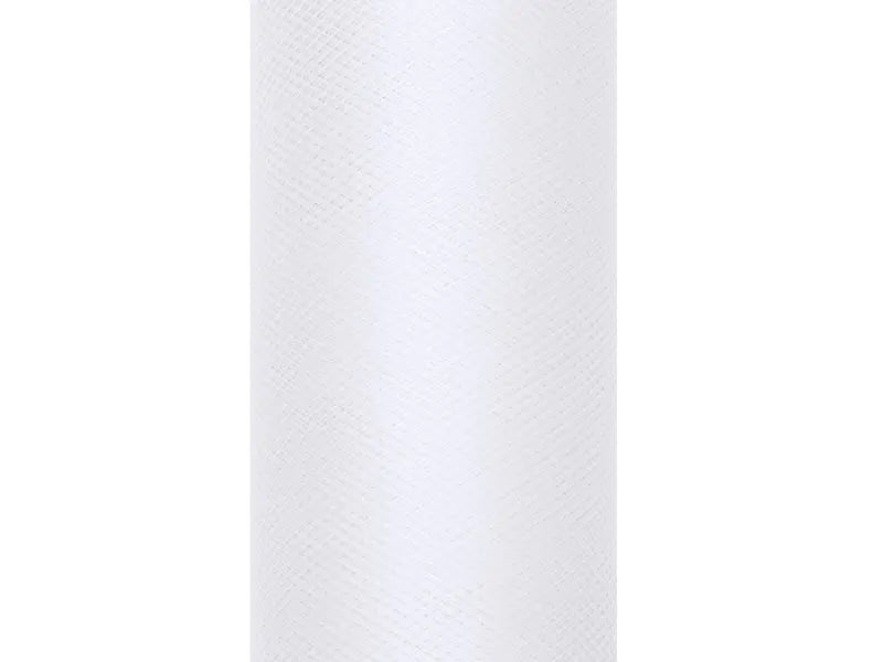 Valkoinen tyllikangas rullassa, 30 cm x 9 m