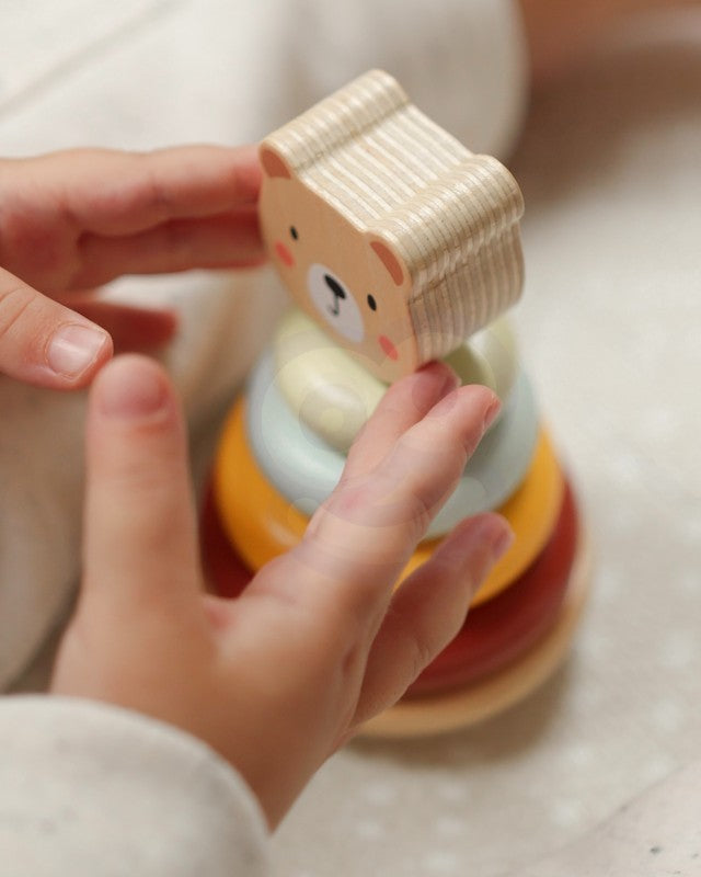 3in1 Toy Box - Sorting Blocks, Stackable Pyramid and Elephant On Wheels