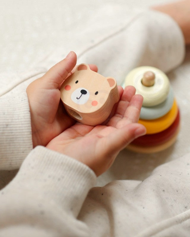 3in1 Toy Box - Sorting Blocks, Stackable Pyramid and Elephant On Wheels