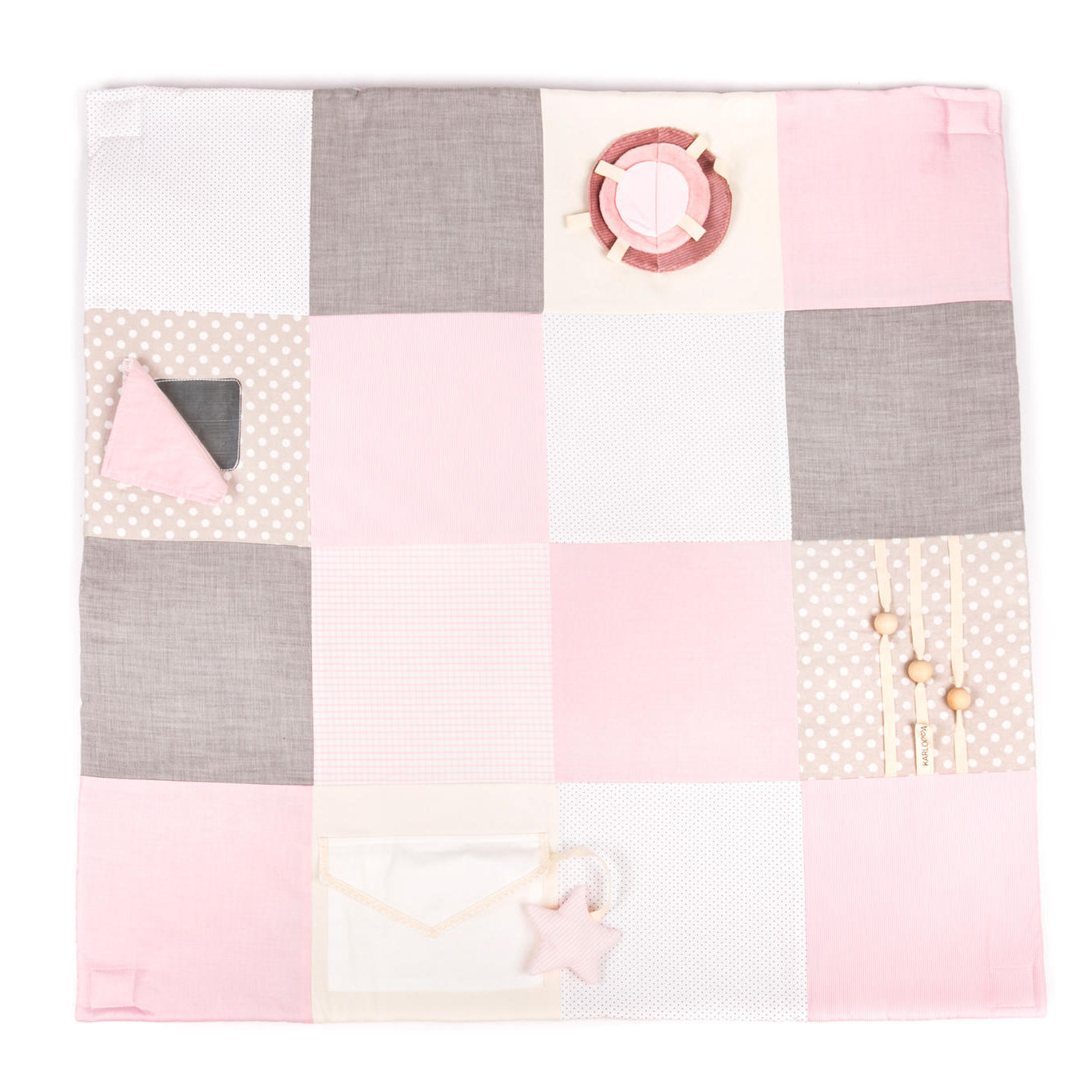 Small baby activity mat, 100x100 cm - Pink