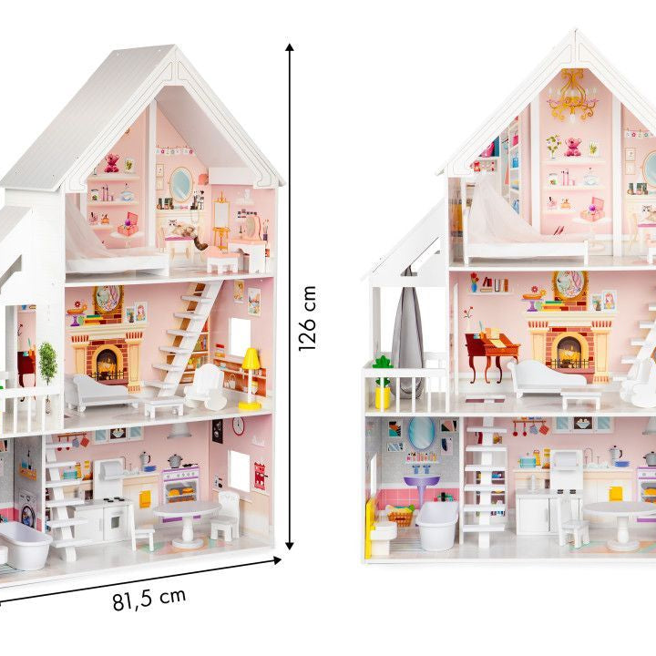 Wooden Dollhouse Liselle with LED Lights