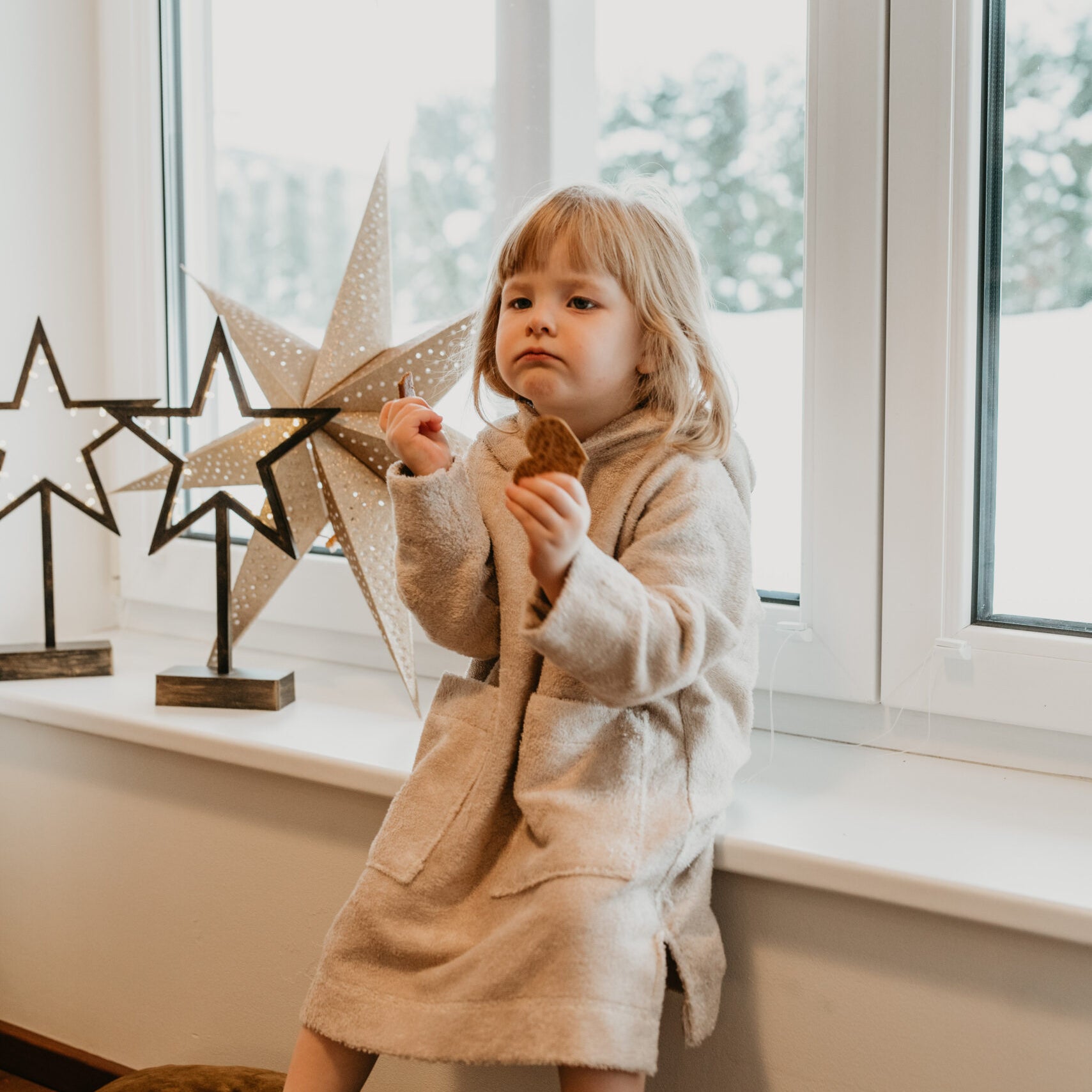 Lasten hupullinen ponchopyyhe bambufroteesta, suloinen teddy-kuosi