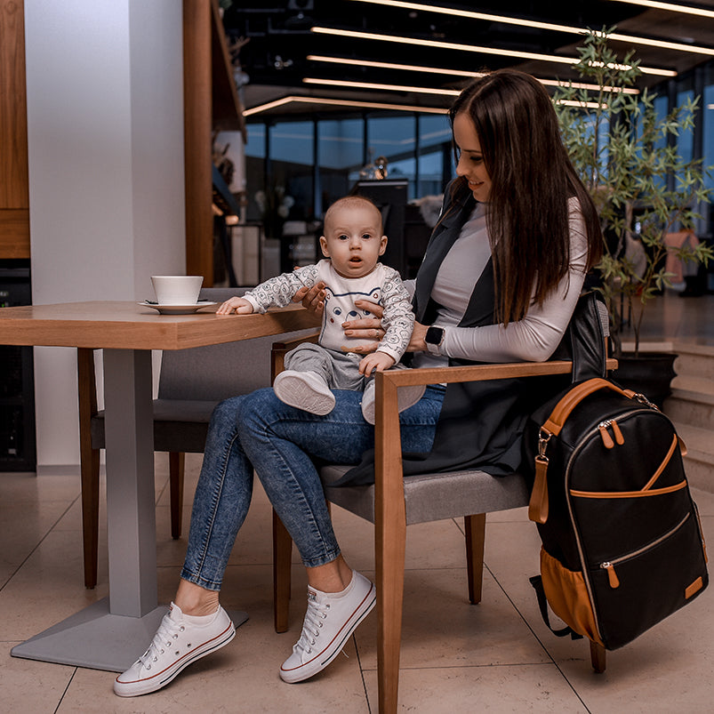 Large Diaper Backpack – Black Coffee