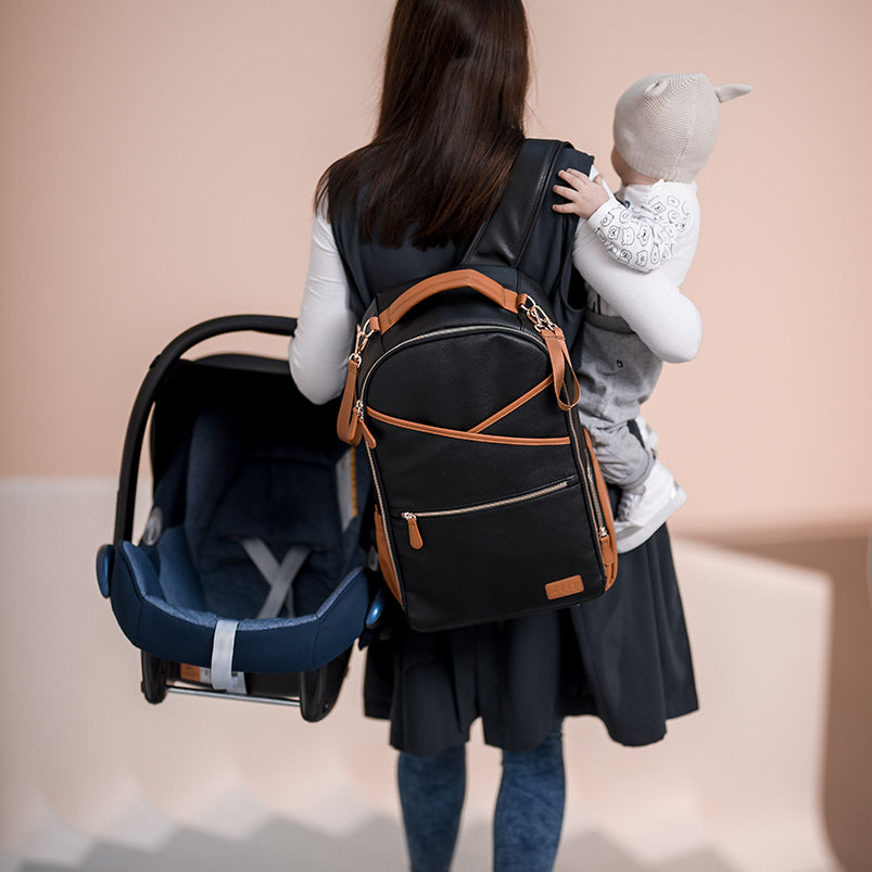 Large Diaper Backpack – Black Coffee