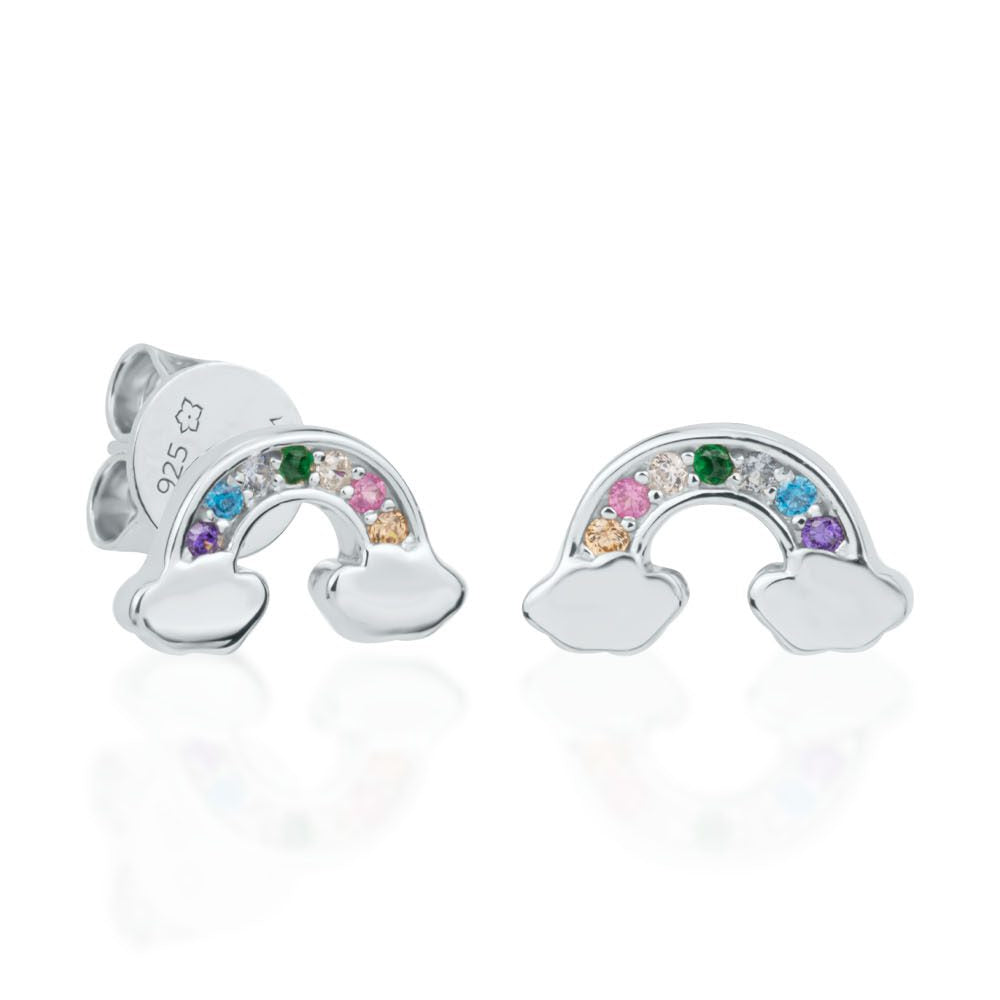 Sateenkaari korvakorut lapsille – 925 sterling hopeakorvakorut