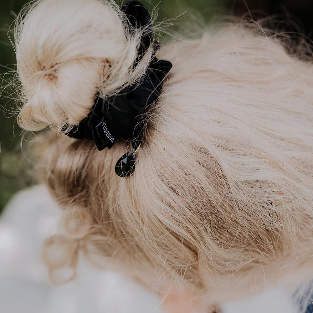 Luxury Silk Scrunchie - Black