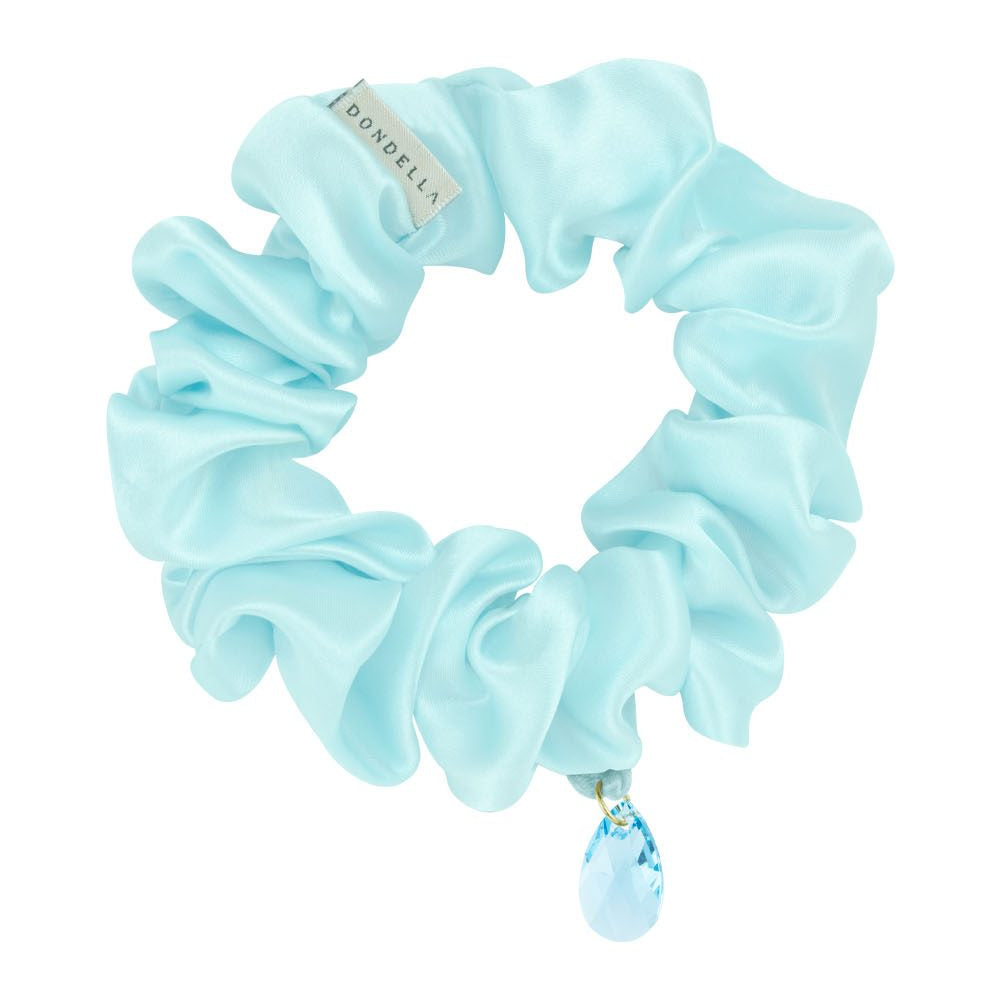 Vaaleansininen Mulberry-silkkidonitsi kristallikoristeella