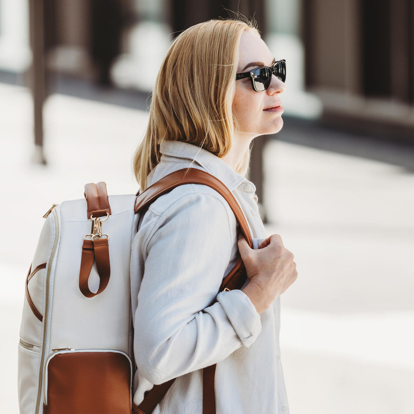 Large Diaper Backpack – Cappuccino