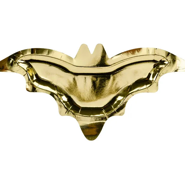 Lepakon muotoiset lautaset - Kulta, 6 kpl