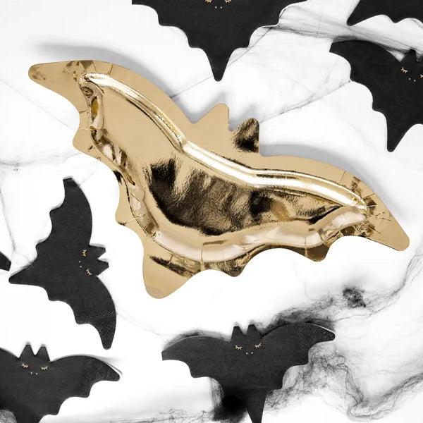 Lepakon muotoiset lautaset Halloweeniin, 6 kpl