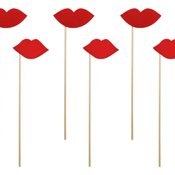 Photo Booth rekvisiitta - Punaiset huulet