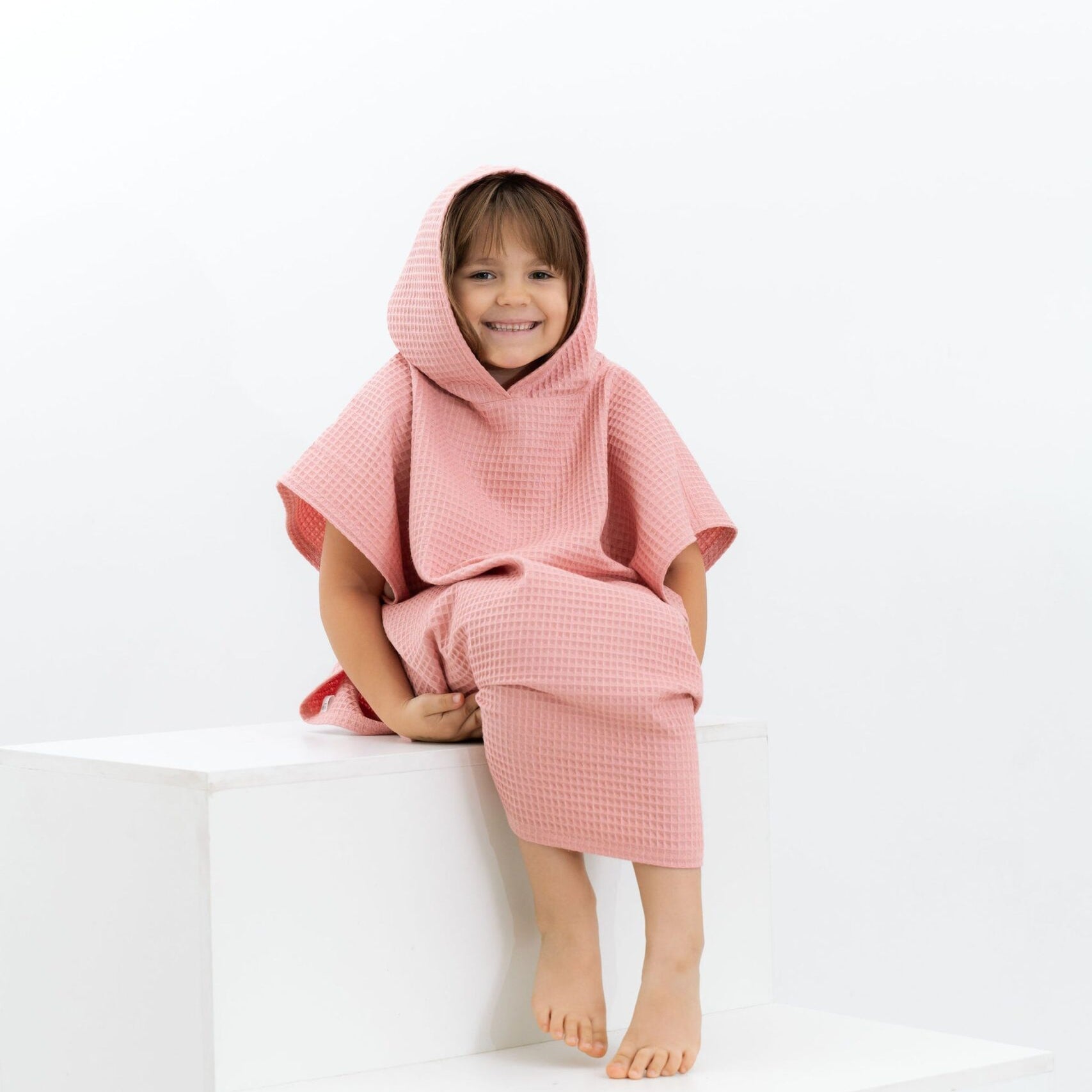 Waffle Fabric Kids' Poncho