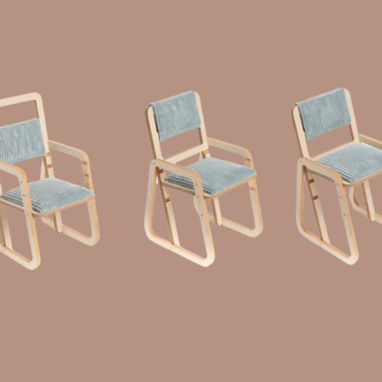 Adjustable Children Montessori Table and Chair Set Julle - Mint Green