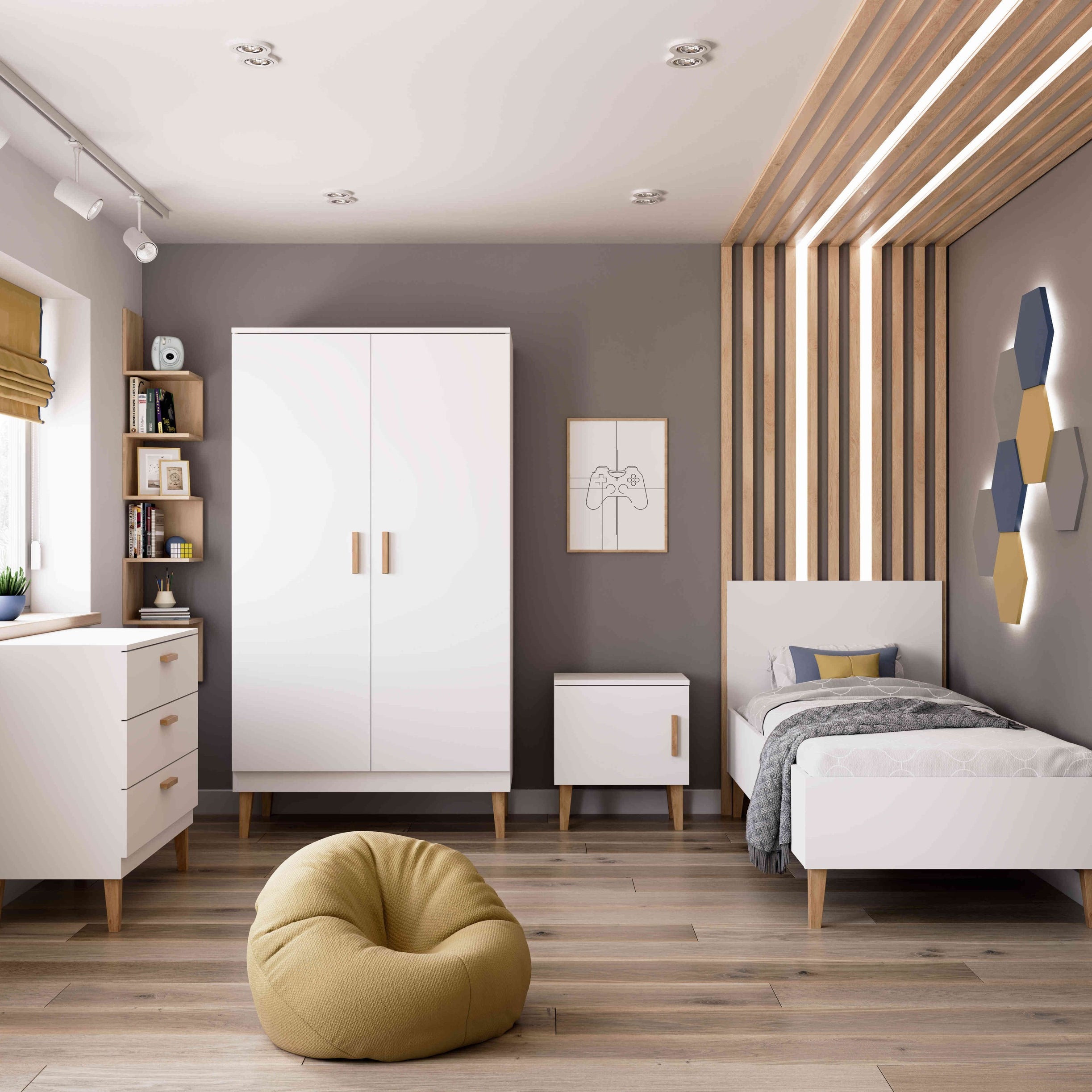 Children's Bed Kubi - White