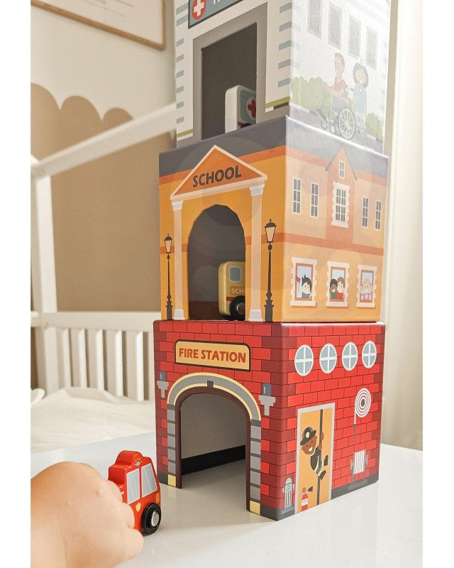 City Vehicles in Boxes Puzzle Cubes