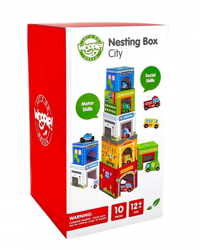 City Vehicles in Boxes Puzzle Cubes