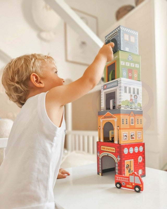 City Vehicles in Boxes Puzzle Cubes