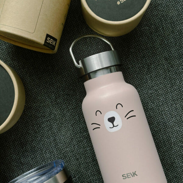 Water Bottle / Thermos – Cat – 350ml Stainless Steel