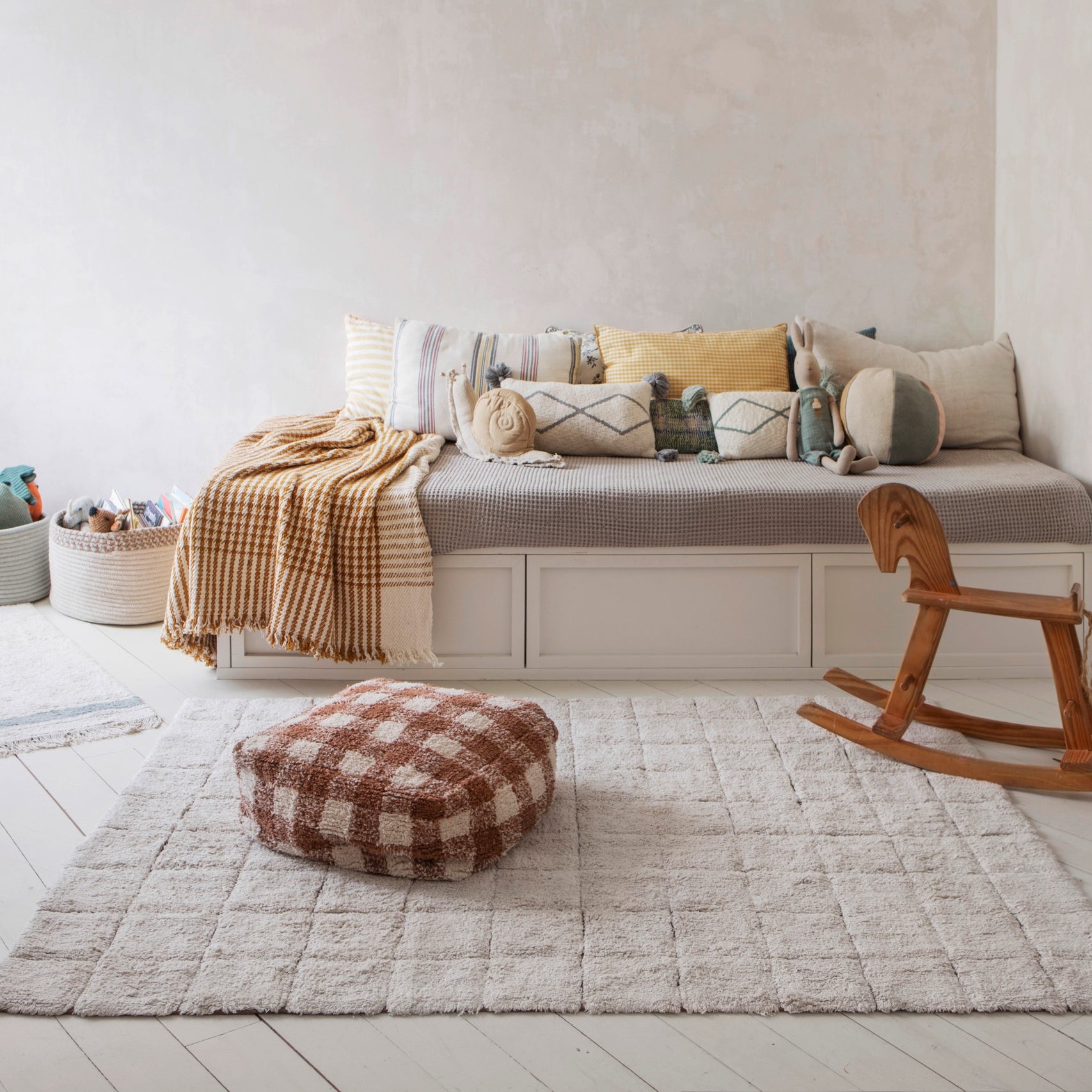 Washable Cotton Rug Mosaic, 120x160 cm