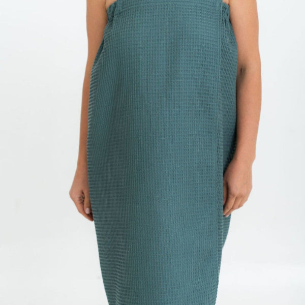 Cotton Waffle Sauna Wrap With Velcro