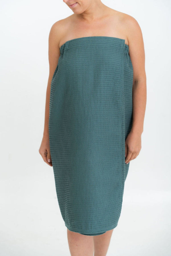 Cotton Waffle Sauna Wrap With Velcro