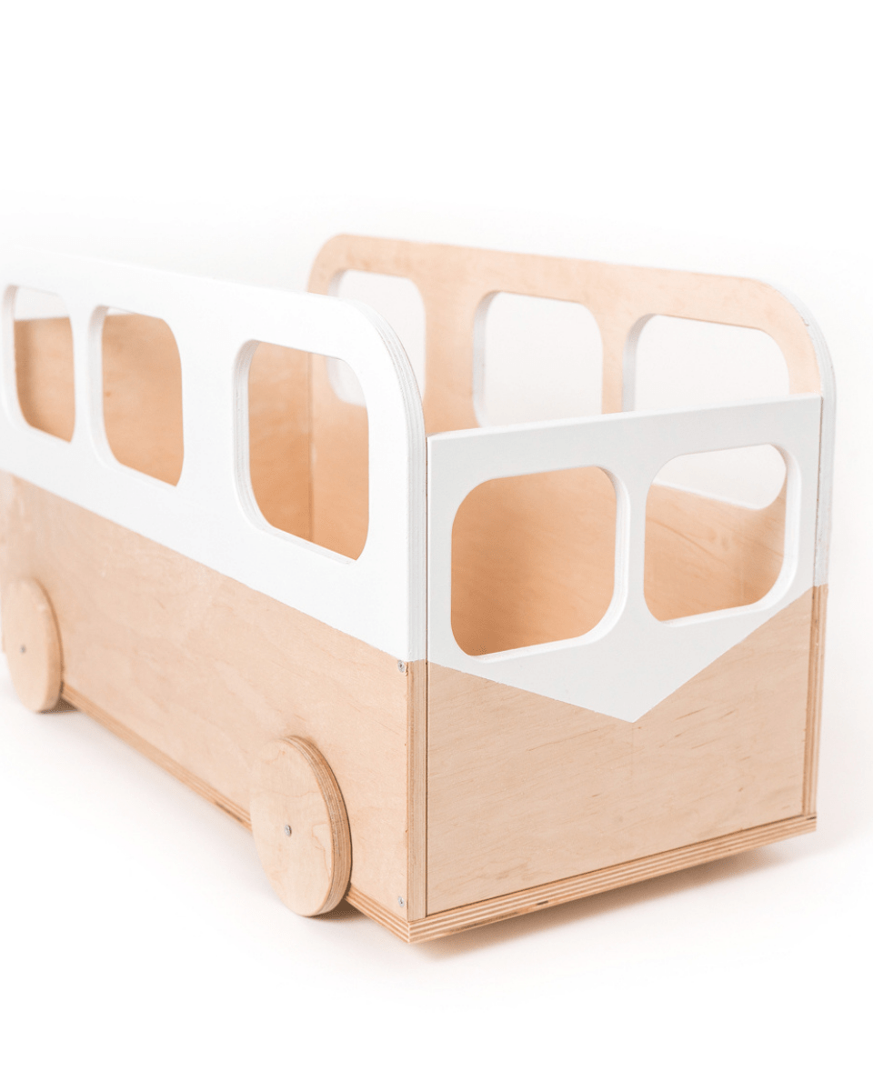Kids Toy Storage Box on Wheels - Bus