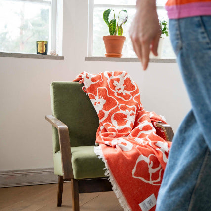 Flora cotton throw