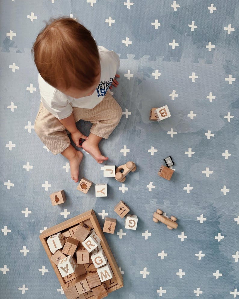Foam Puzzle Playmat - Cross Azure