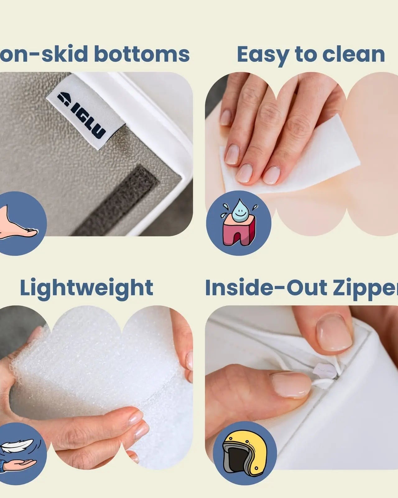 Soft Play 6 Foam Block Set - Pastel Pink Explorer