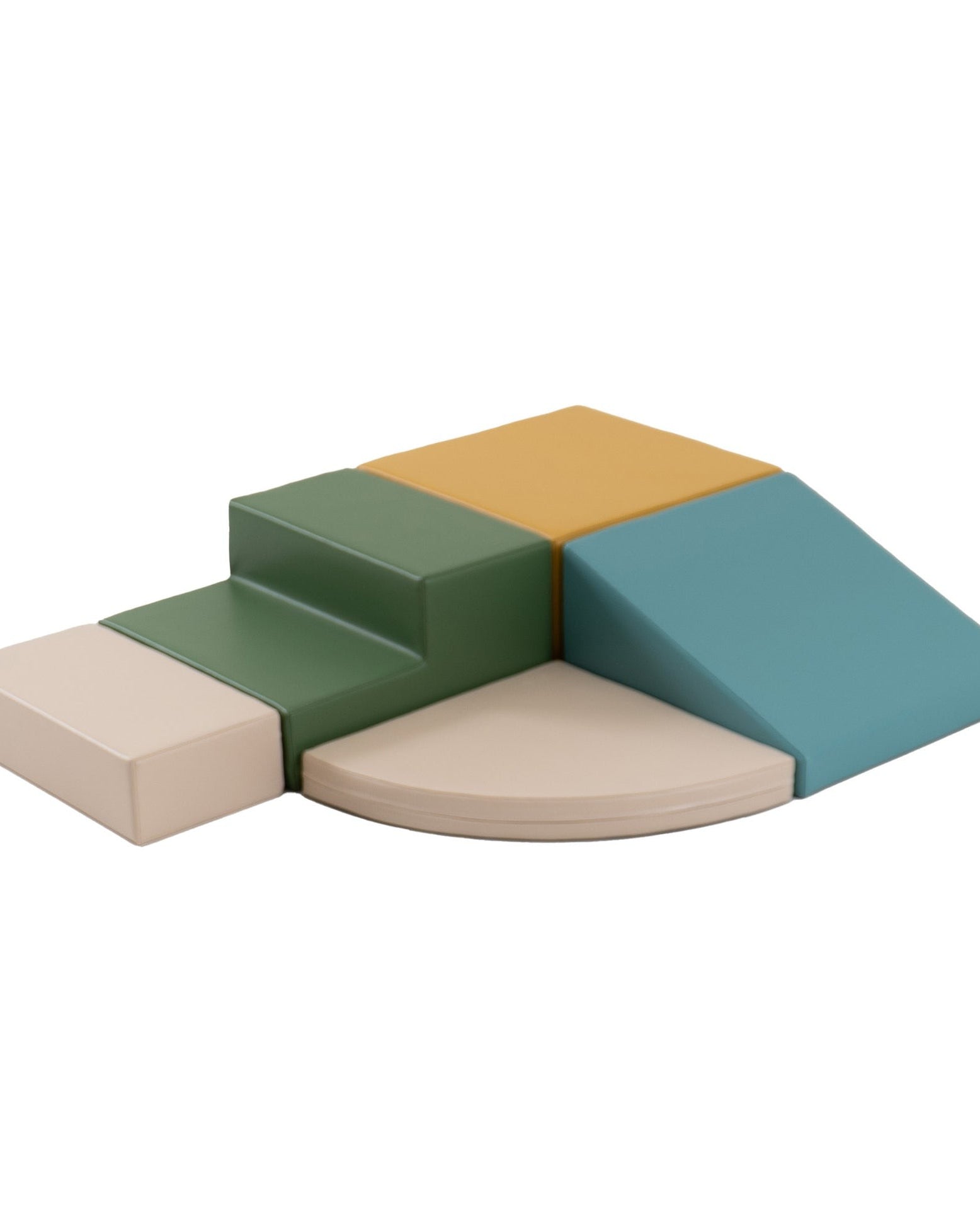 Soft Play 5 Foam Block Set - Pastel Turquoise Corner Climber