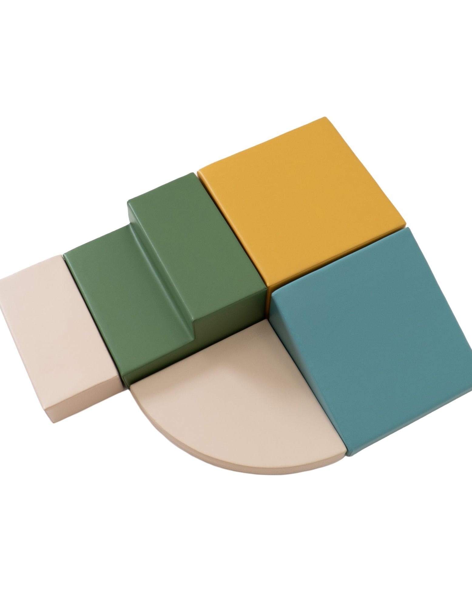 Soft Play 5 Foam Block Set - Pastel Turquoise Corner Climber