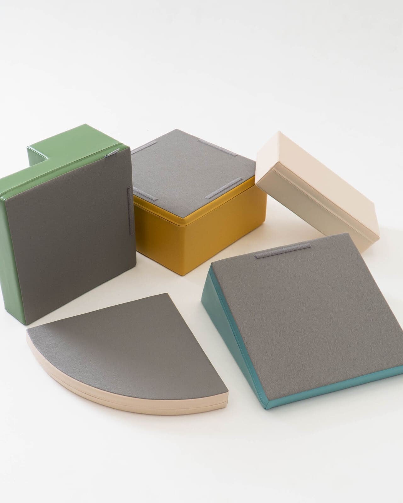 Soft Play 5 Foam Block Set - Pastel Turquoise Corner Climber