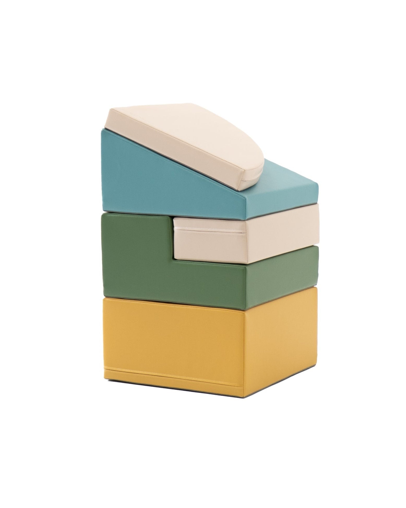 Soft Play 5 Foam Block Set - Pastel Turquoise Corner Climber