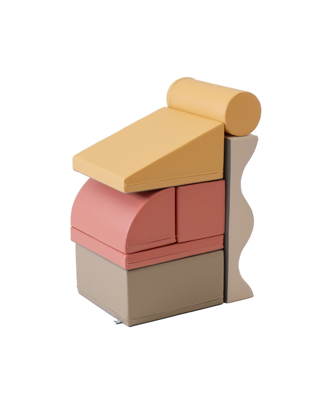 Soft Play 7 Foam Block Set - Pastel Pink Discoverer