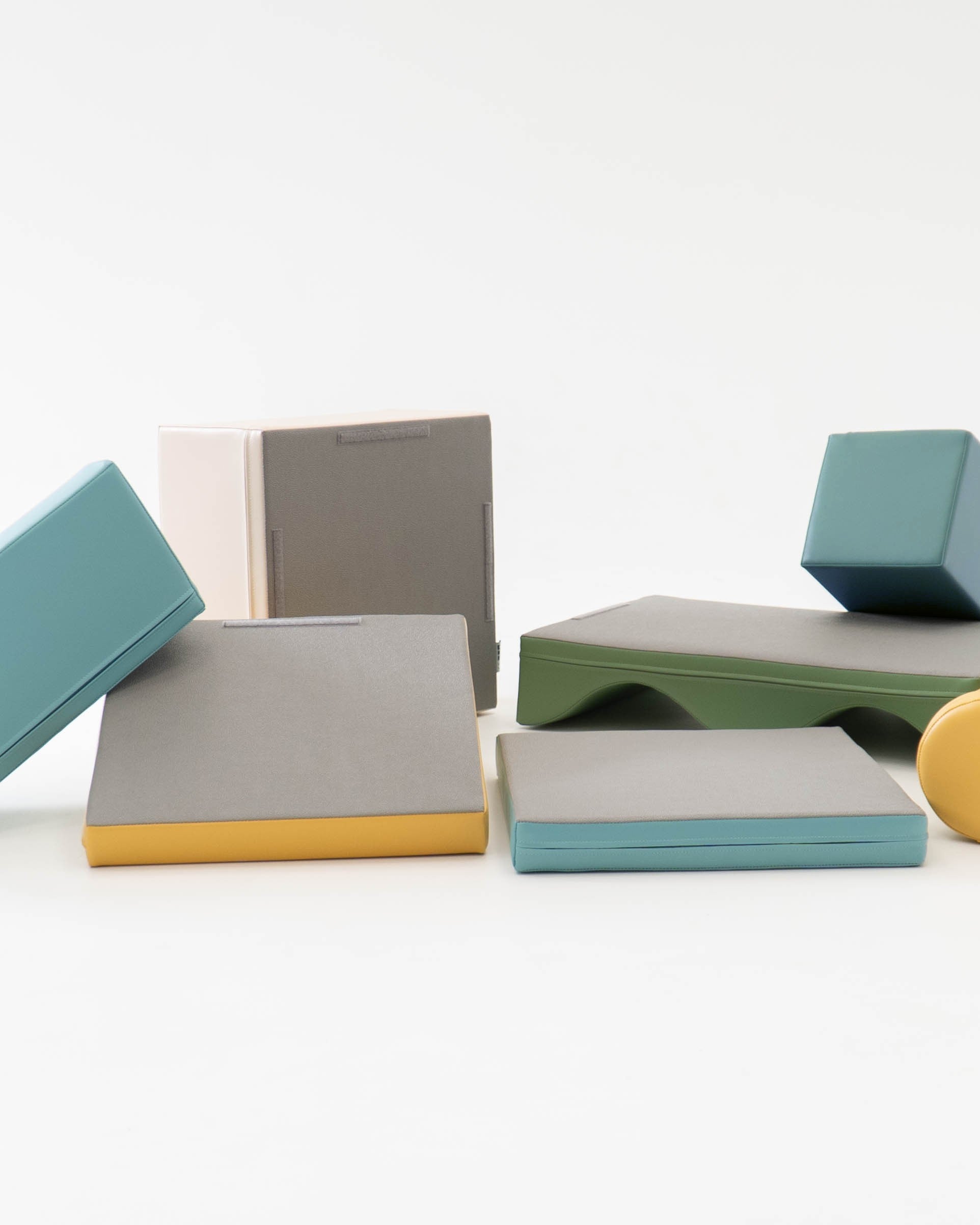 Soft Play 7 Foam Block Set - Pastel Turquoise Discoverer