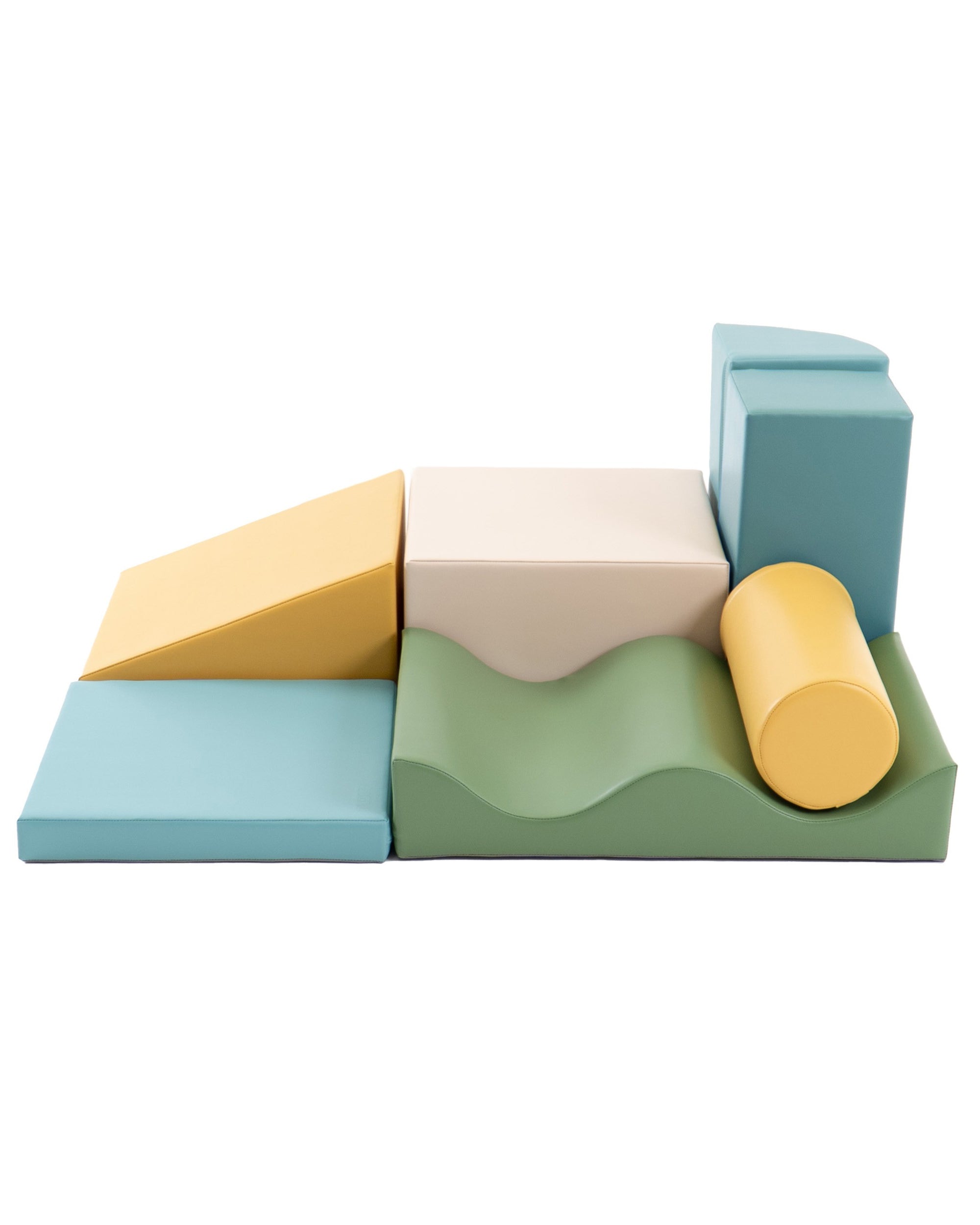 Soft Play 7 Foam Block Set - Pastel Turquoise Discoverer