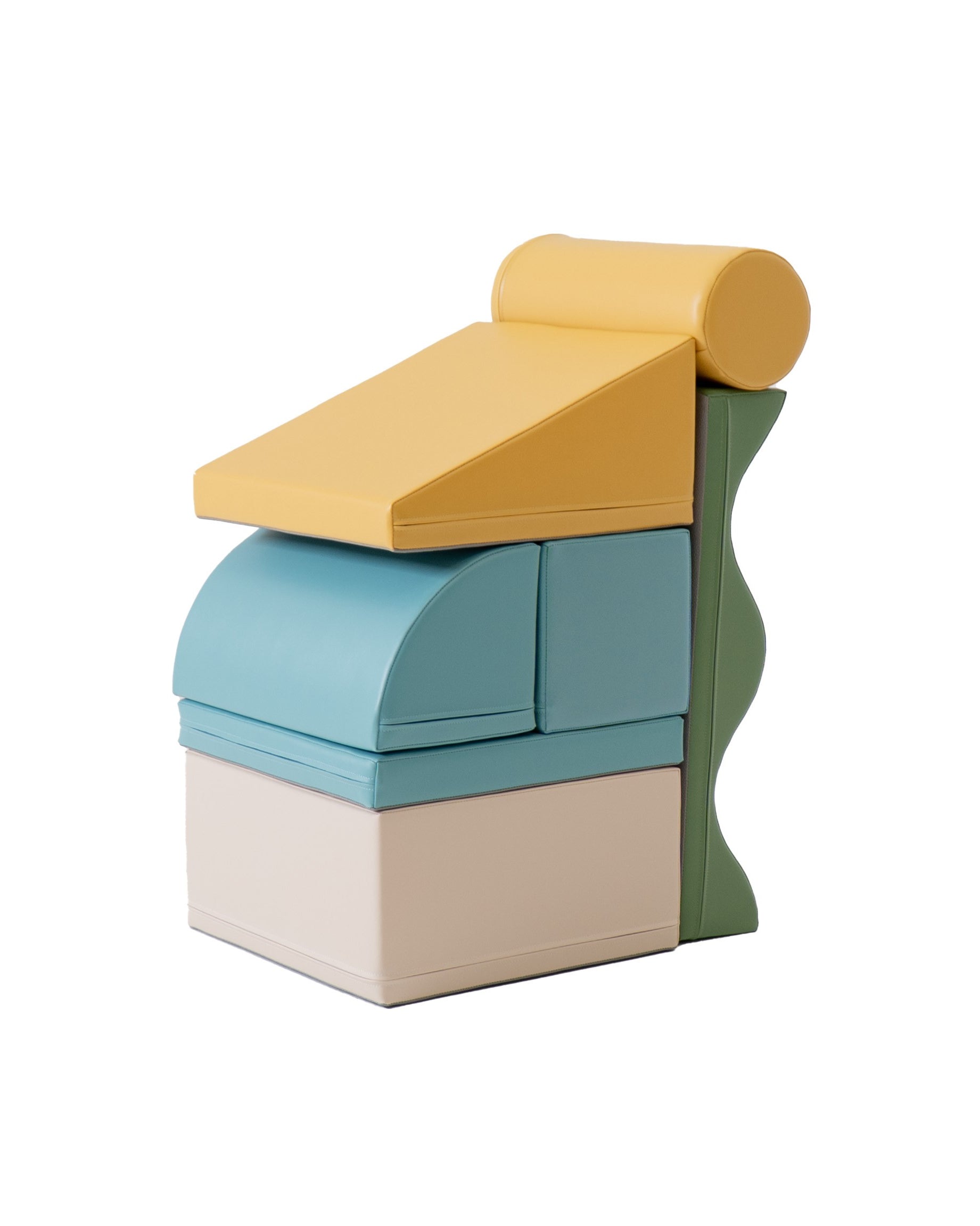 Soft Play 7 Foam Block Set - Pastel Turquoise Discoverer