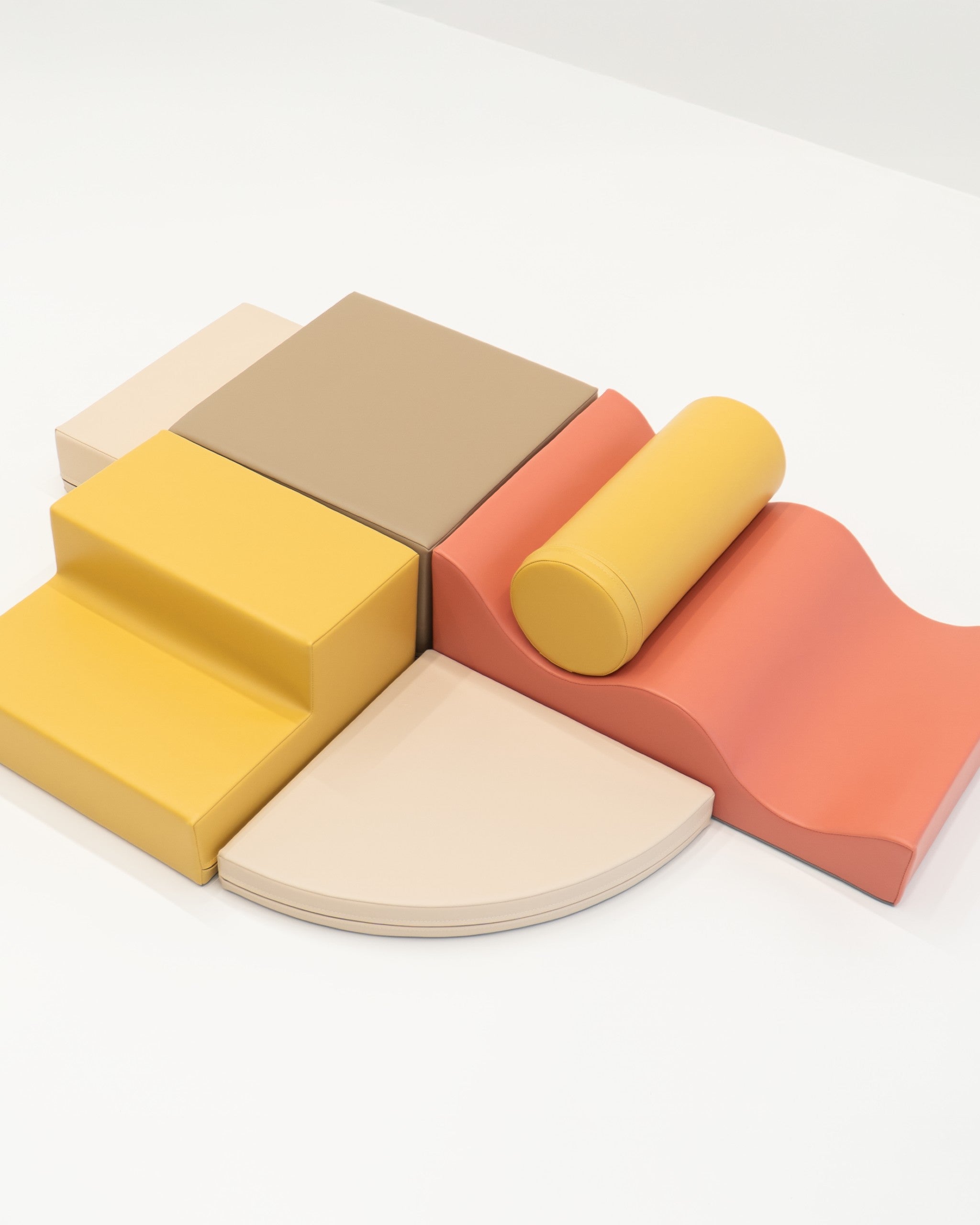 Soft Play 6 Foam Block Set - Pastel Pink Explorer