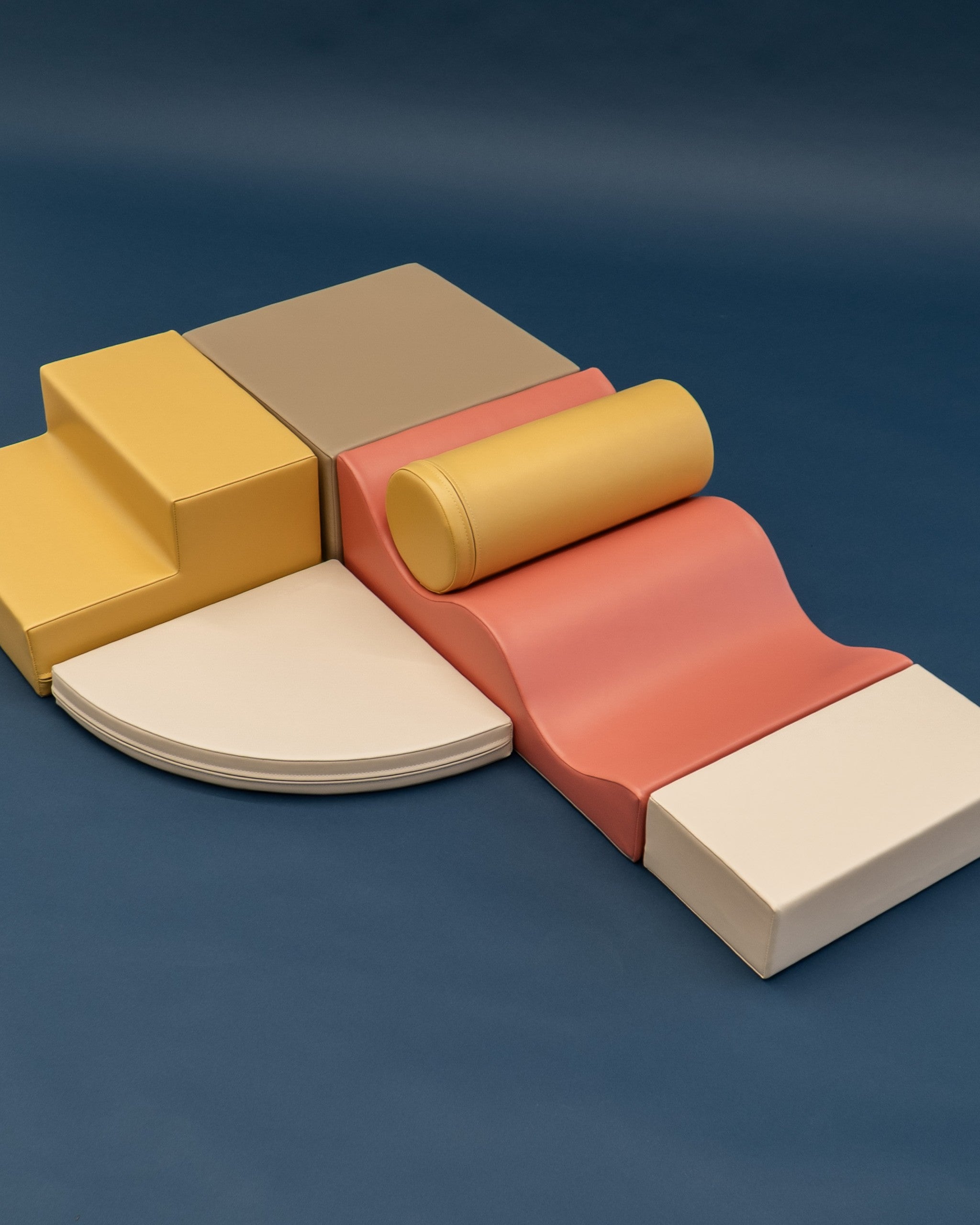 Soft Play 6 Foam Block Set - Pastel Pink Explorer