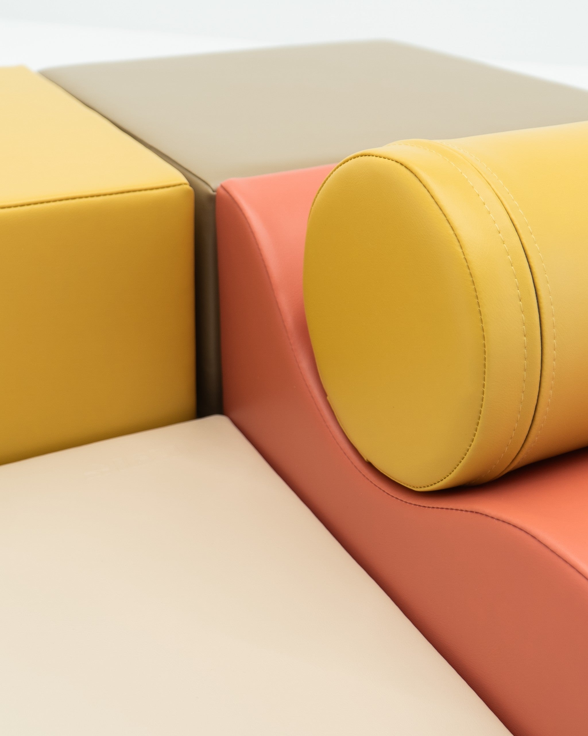 Soft Play 6 Foam Block Set - Pastel Pink Explorer