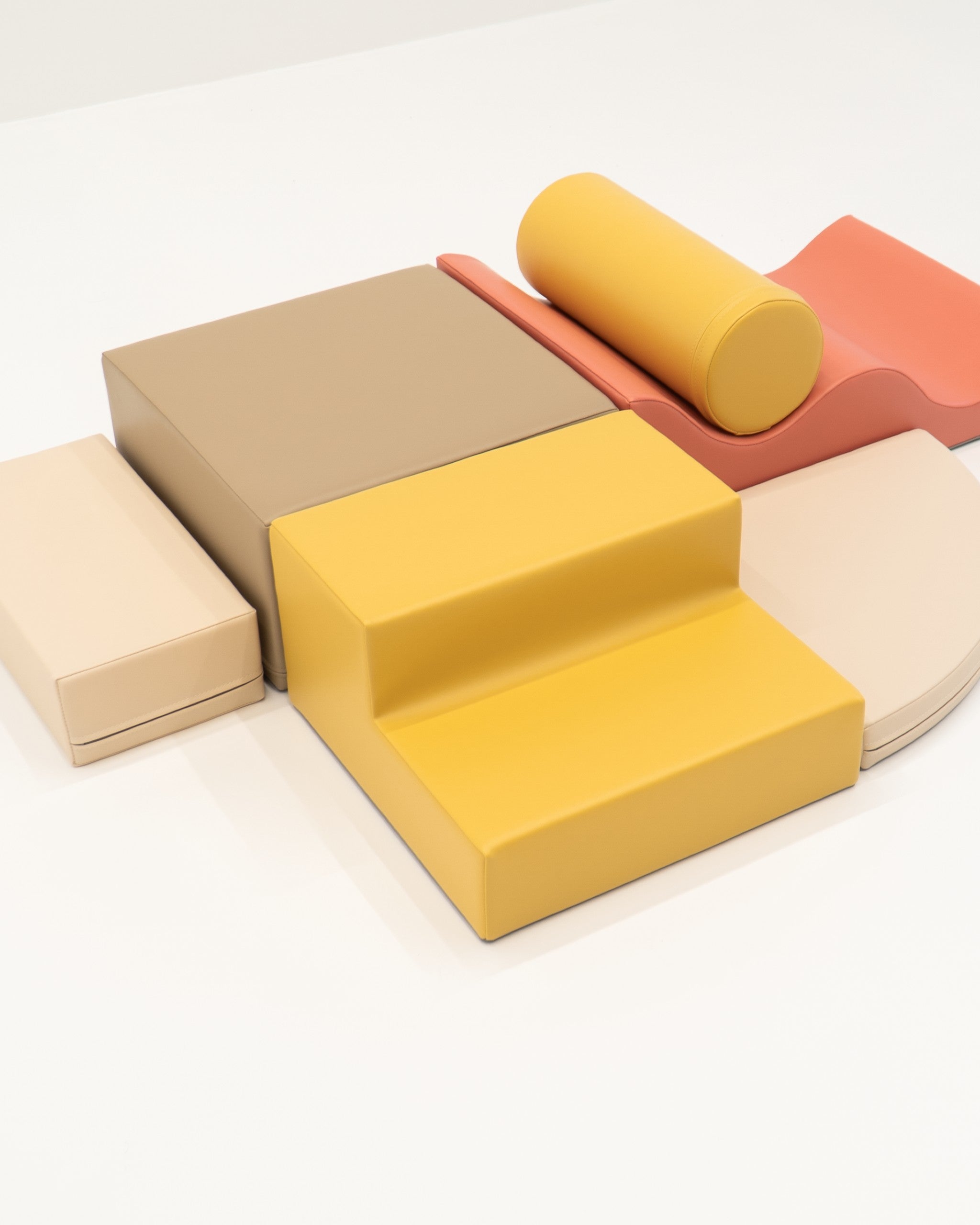 Soft Play 6 Foam Block Set - Pastel Pink Explorer