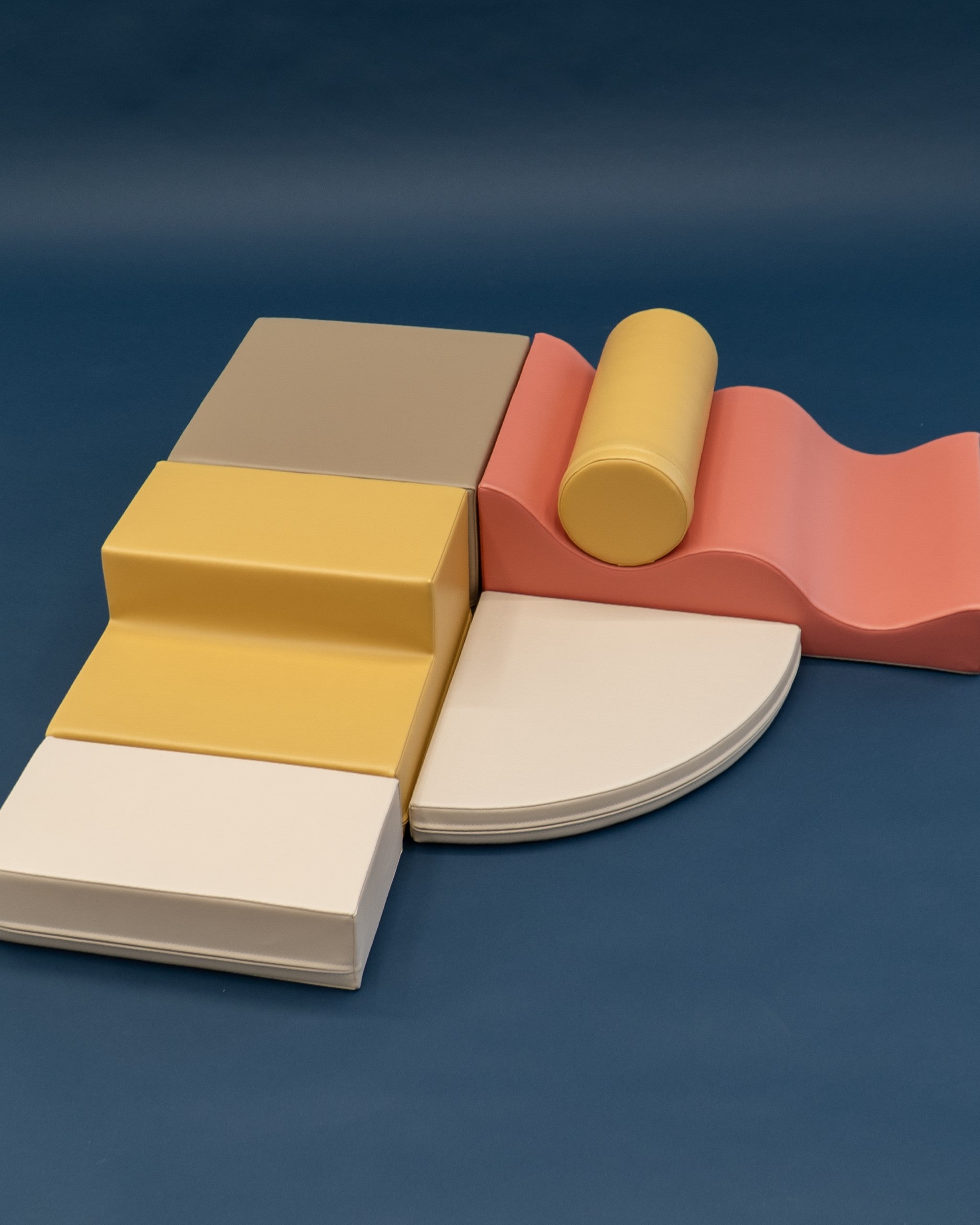 Soft Play 6 Foam Block Set - Pastel Pink Explorer