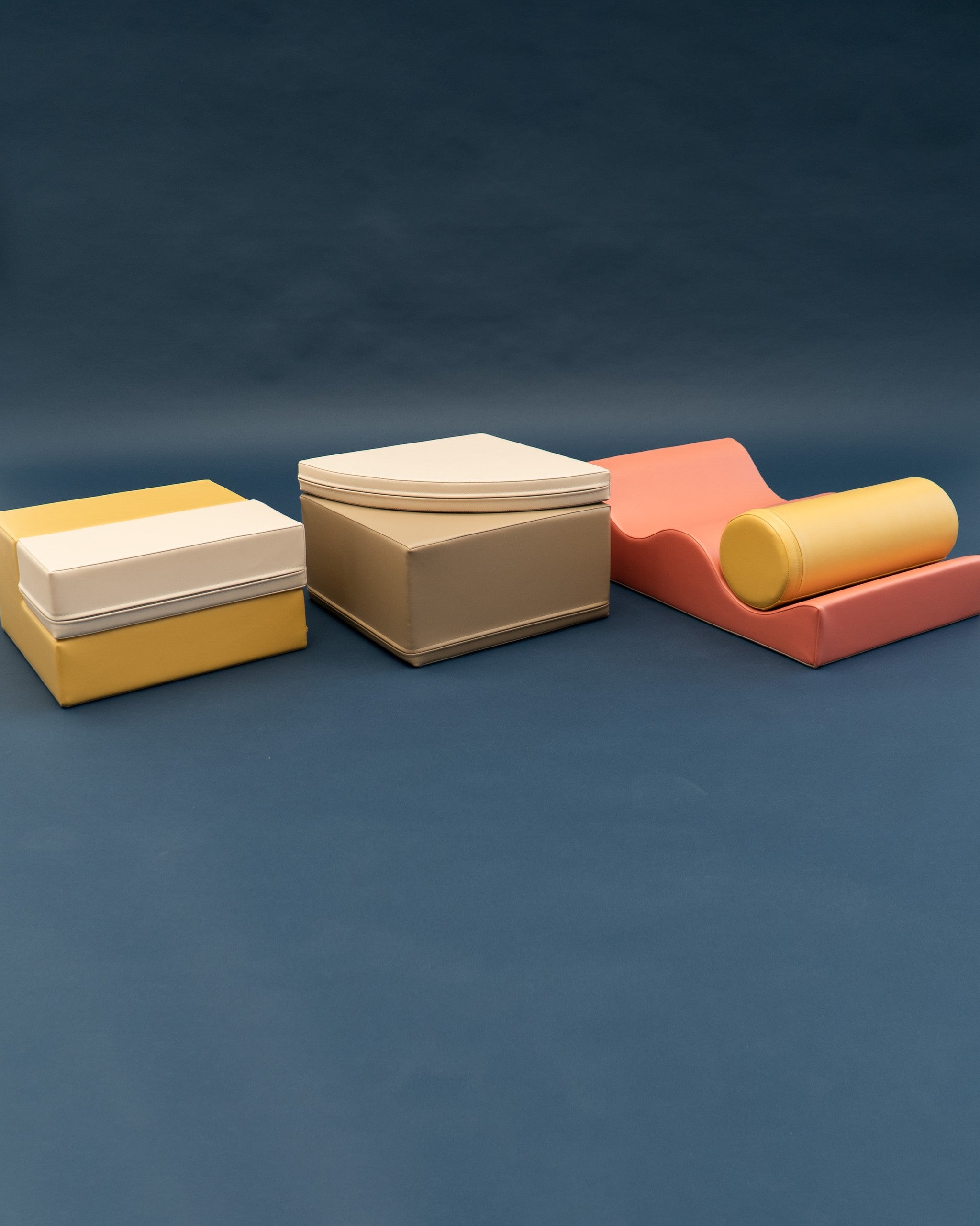 Soft Play 6 Foam Block Set - Pastel Pink Explorer