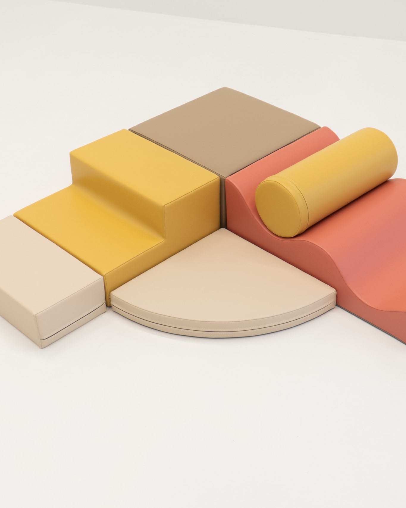 Soft Play 6 Foam Block Set - Pastel Pink Explorer