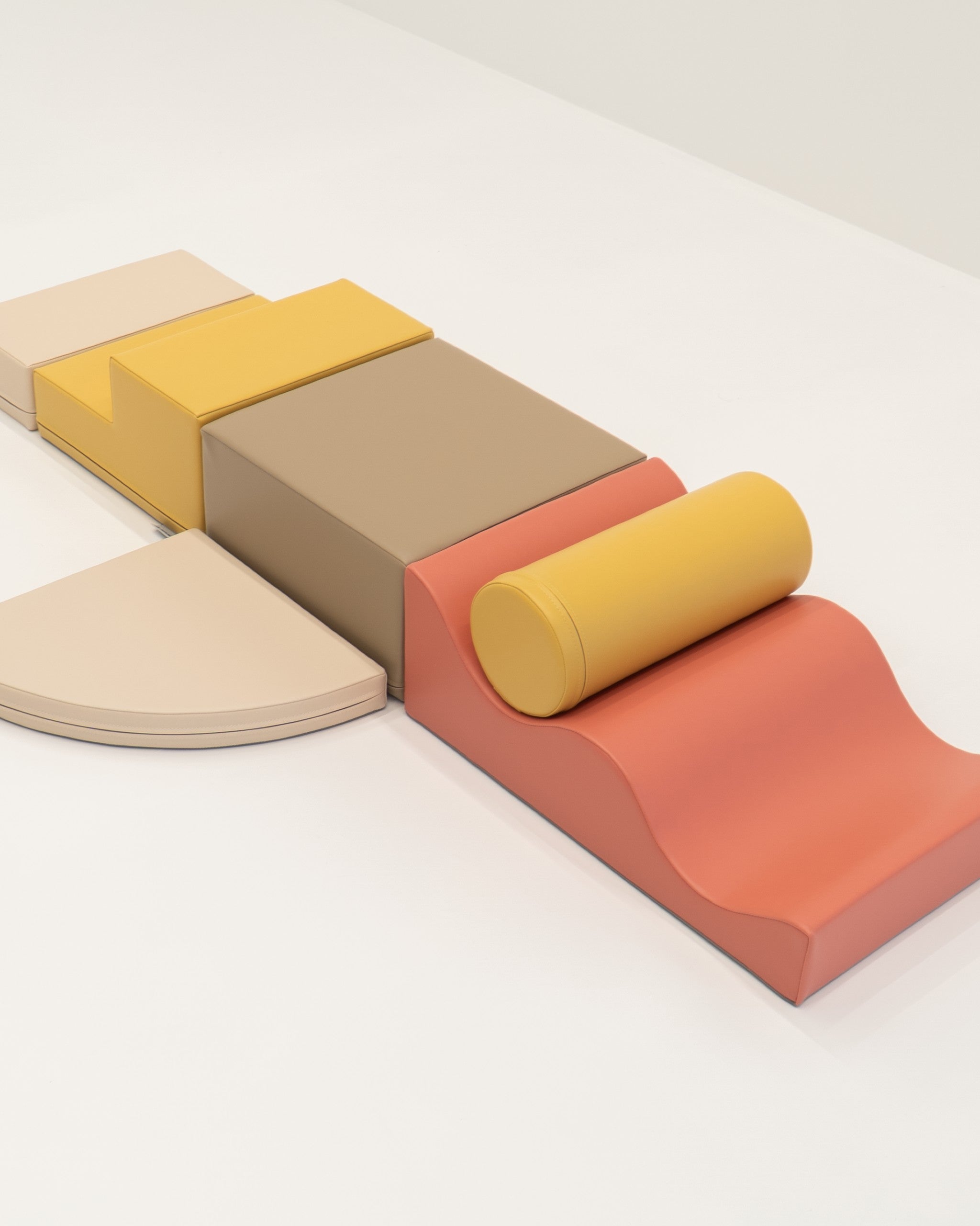 Soft Play 6 Foam Block Set - Pastel Pink Explorer