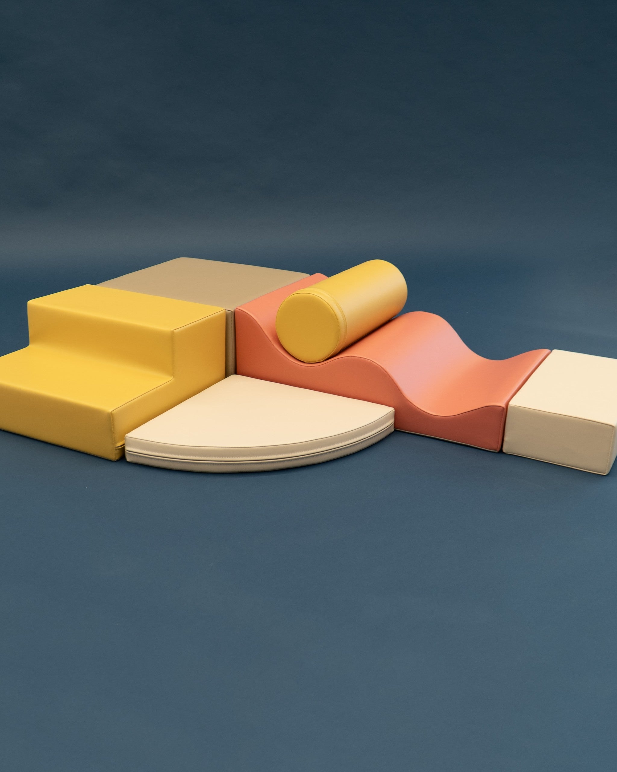 Soft Play 6 Foam Block Set - Pastel Pink Explorer