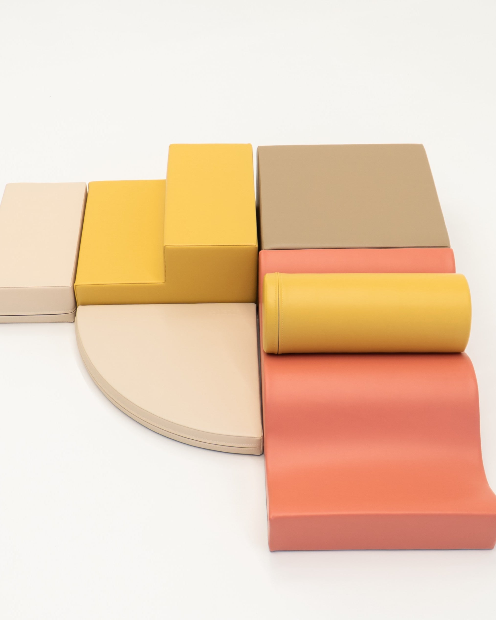 Soft Play 6 Foam Block Set - Pastel Pink Explorer