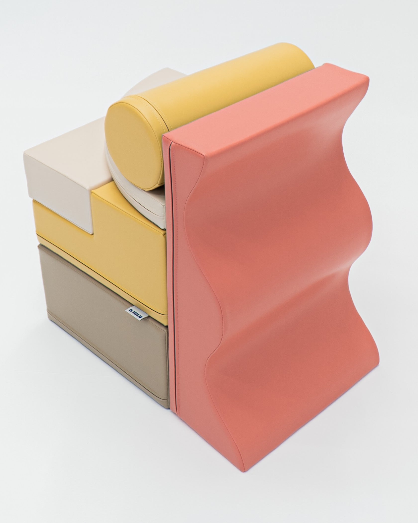 Soft Play 6 Foam Block Set - Pastel Pink Explorer