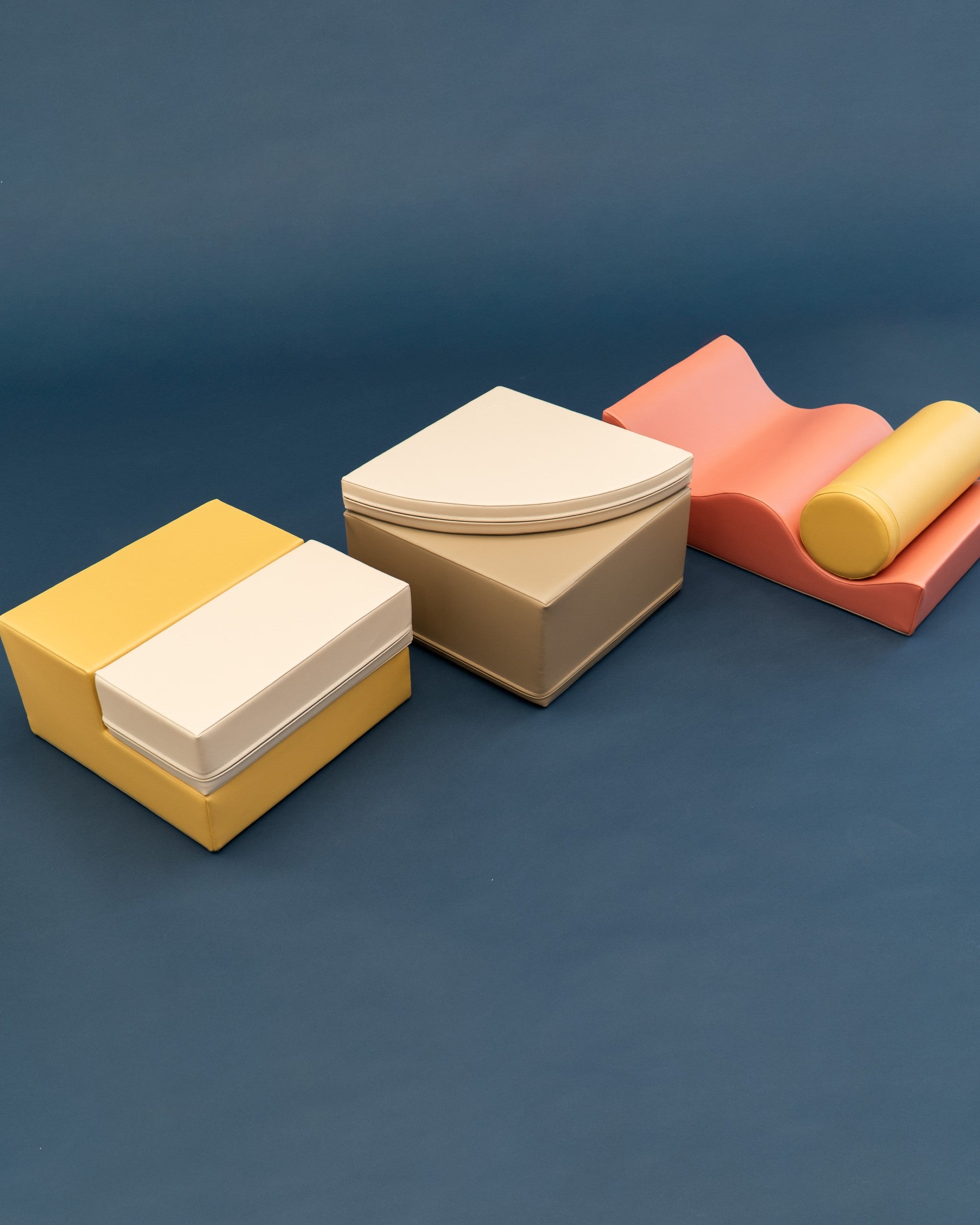 Soft Play 6 Foam Block Set - Pastel Pink Explorer